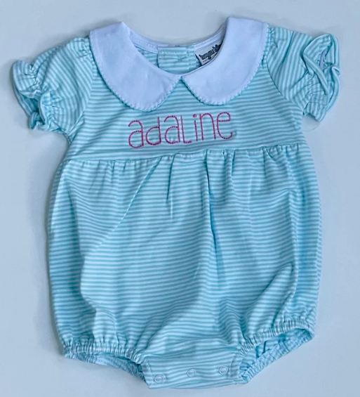 - Pre- Order - Embroidery Stripe Collar Bubble