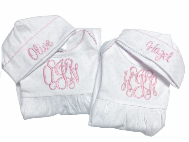 Sketch Monogram Baby Bitty Dot Gown