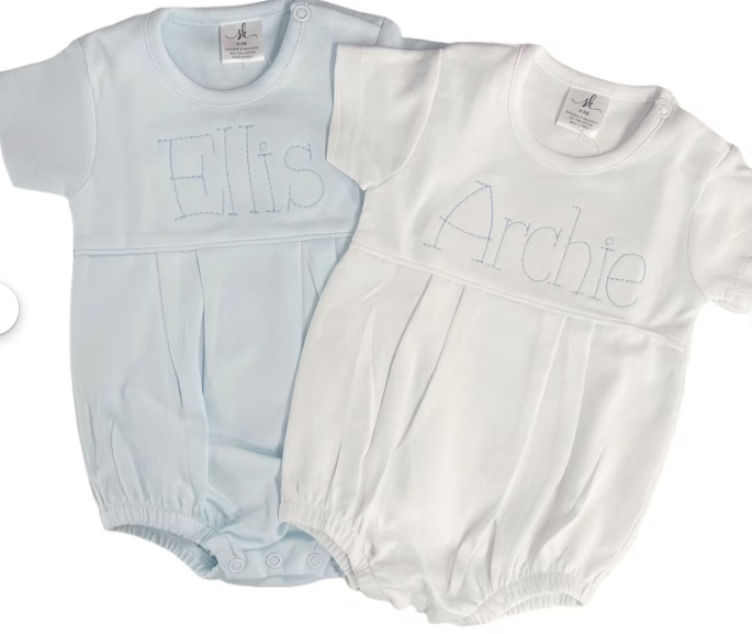 Sketch Monogram Baby Collar Mallard Pleated Bubble