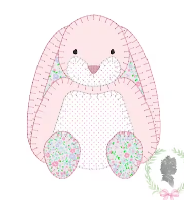 - SAMPLE SALE- Applique Floppy Bunny Design