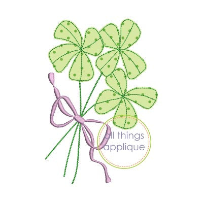 - SAMPLE SALE- Applique Clover Bundle Design