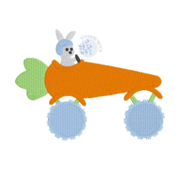 - SAMPLE SALE - Sketch Boys Monster Truck Bunny Mini Design on Polo