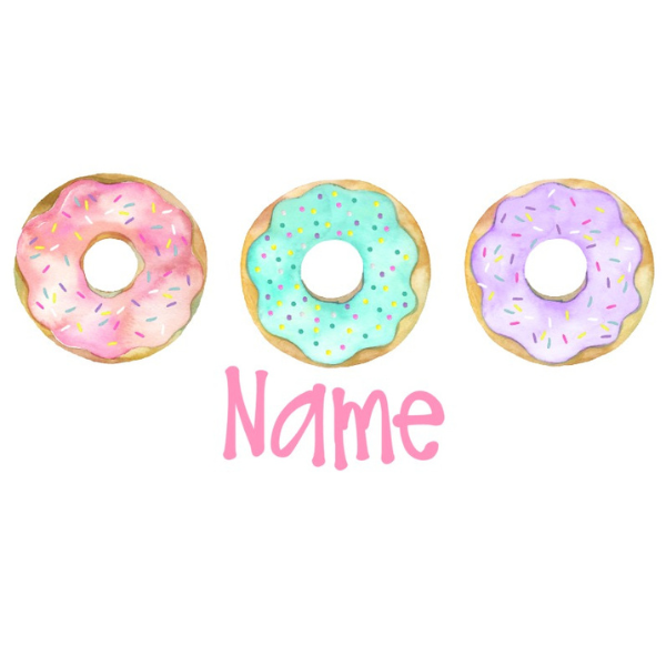 Printed Pastel Donut Trio Design
