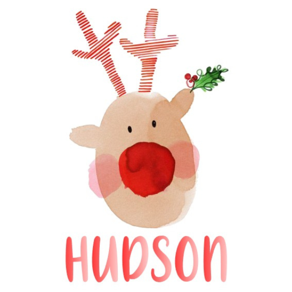 Printed Whimsical Reindeer Design