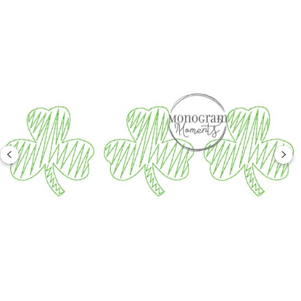 - SAMPLE SALE- Sketch Clover Trio Design