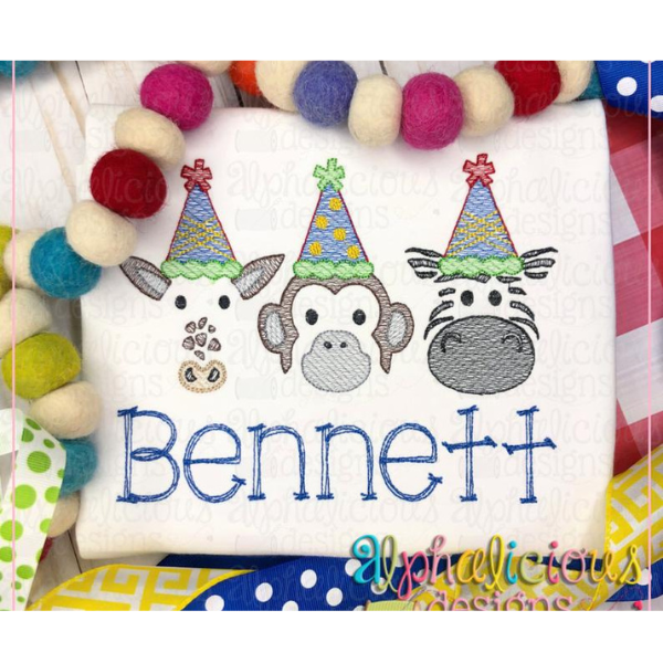 - SAMPLE SALE- Sketch Party Animals Design