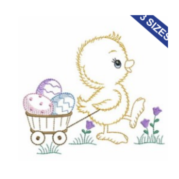 - SAMPLE SALE- Sketch Chick with Wagon Design
