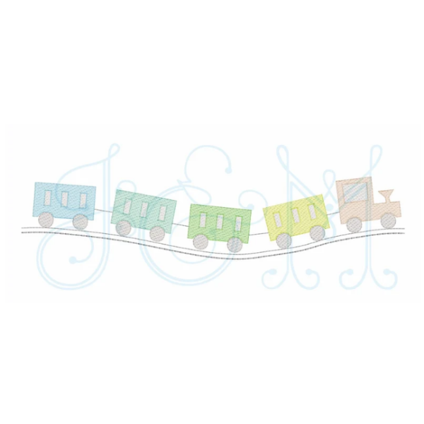 - SAMPLE SALE- Sketch Choo Choo Design