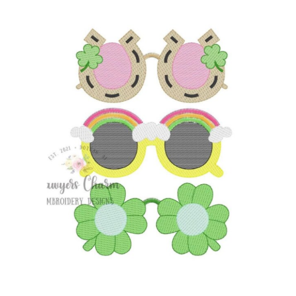 - SAMPLE SALE- Sketch St. Patty Glasses Design