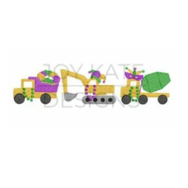 - SAMPLE SALE- Sketch Construction Mardi Gras Design