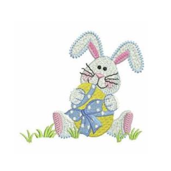 - SAMPLE SALE- Sketch Sweet Bunny & Egg Design