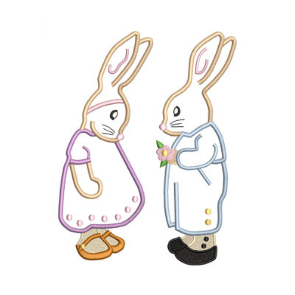 - SAMPLE SALE- Sketch Bunny Trio Design
