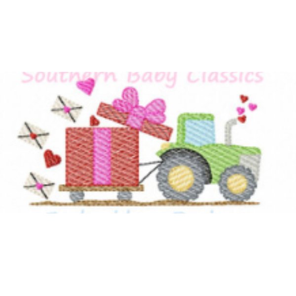 - SAMPLE SALE- Sketch Tractor Pulling Love Design