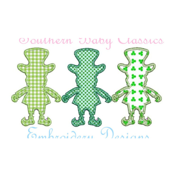 - SAMPLE SALE- Applique Leprechaun Trio Design