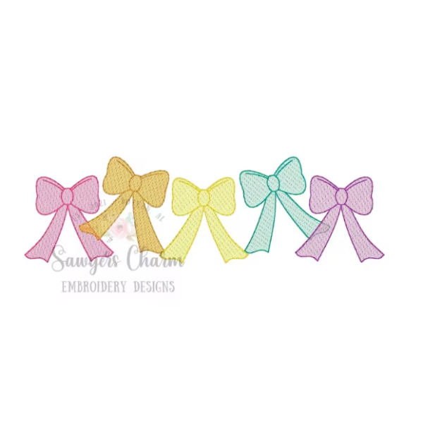 - SAMPLE SALE- Sketch Bow Row Design