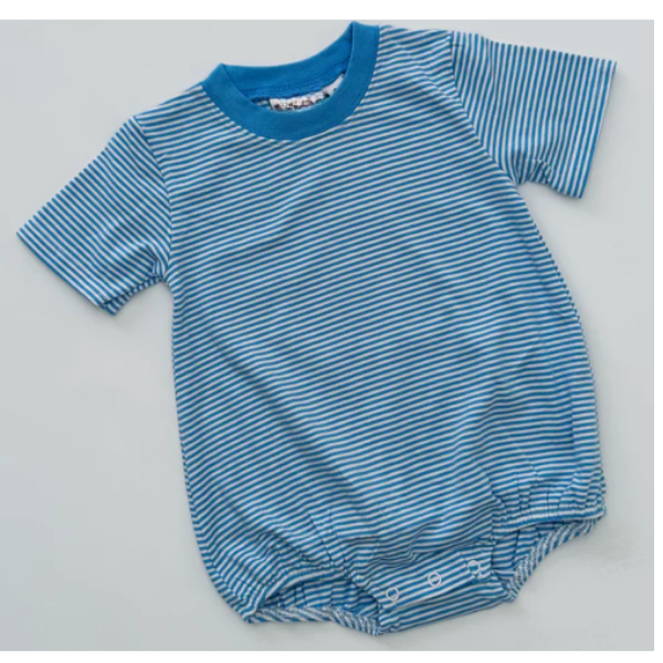 - Pre- Order - Embroidery Stripe T-Shirt Bubbles