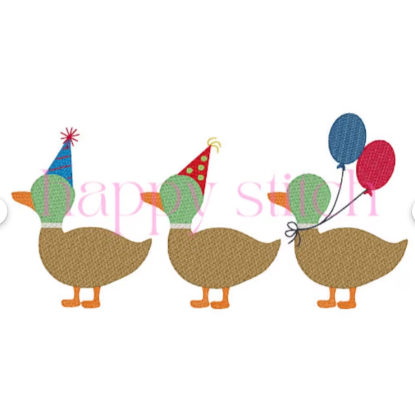 - SAMPLE SALE- Sketch Party Duck Trio Design