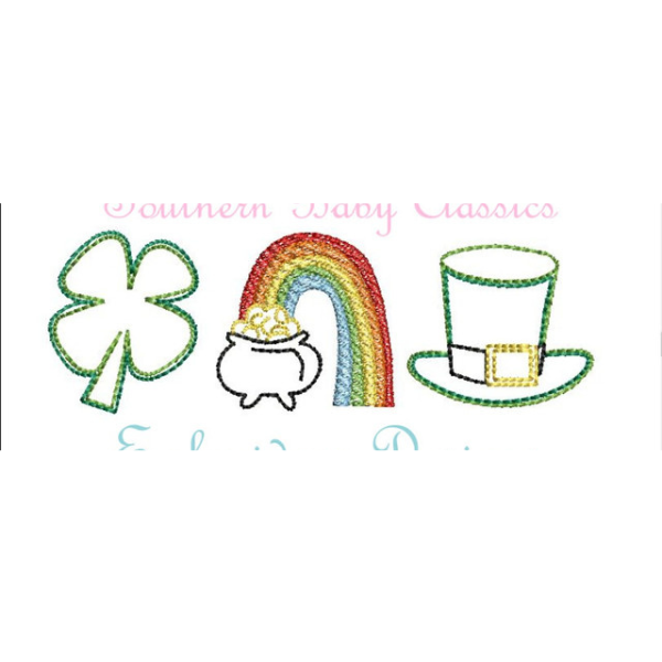- SAMPLE SALE- Sketch Lucky Trio Design