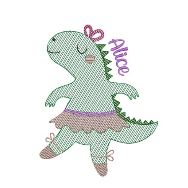 - SAMPLE SALE- Sketch Tutu Dino Design