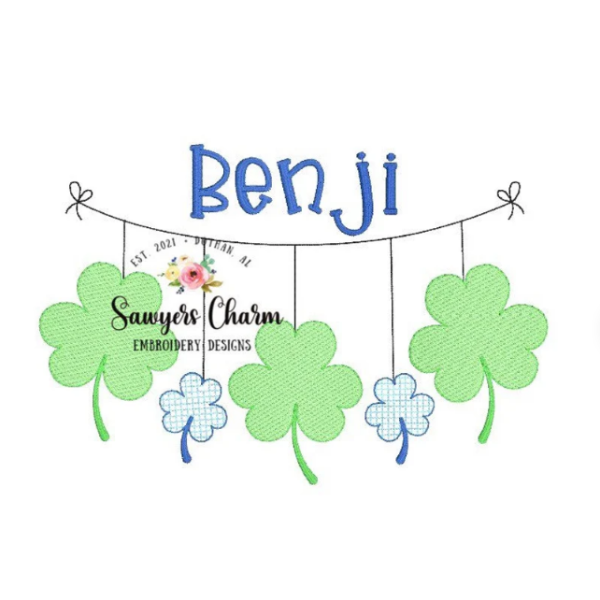 - SAMPLE SALE- Sketch Clover Banner Design