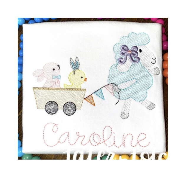 - SAMPLE SALE- Sketch Lamb and Friends Design
