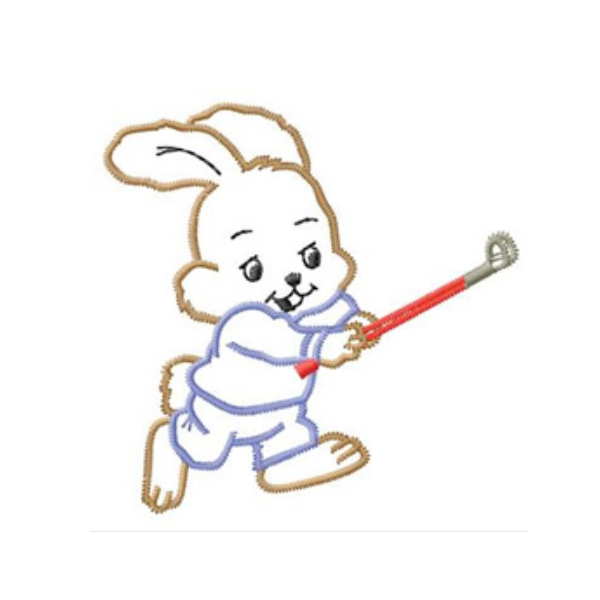- SAMPLE SALE- Sketch Golf Bunny Design