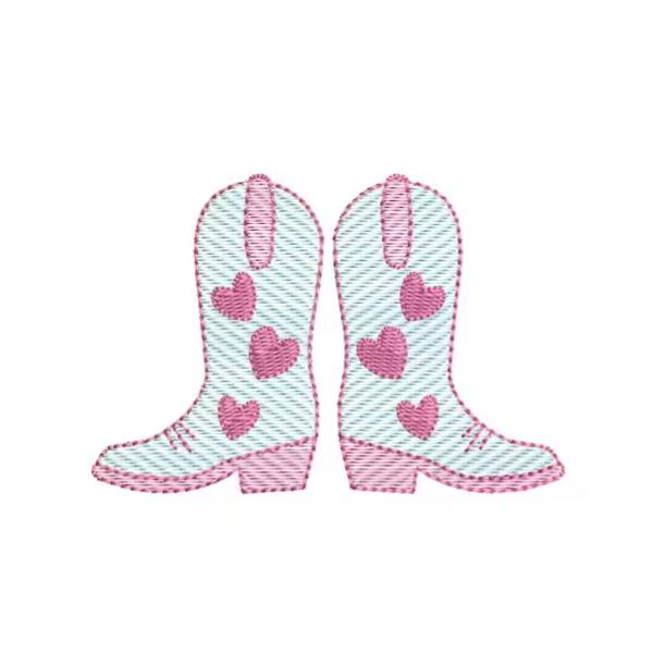 - SAMPLE SALE- Sketch Heart Boots Design
