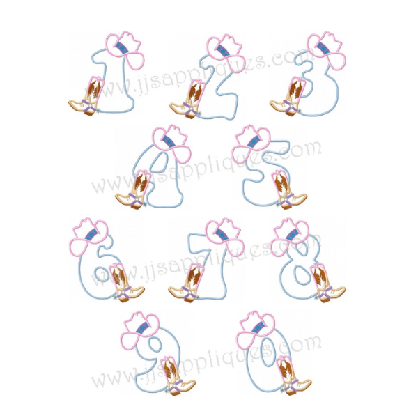 - SAMPLE SALE- Applique Cow Girl Party Design