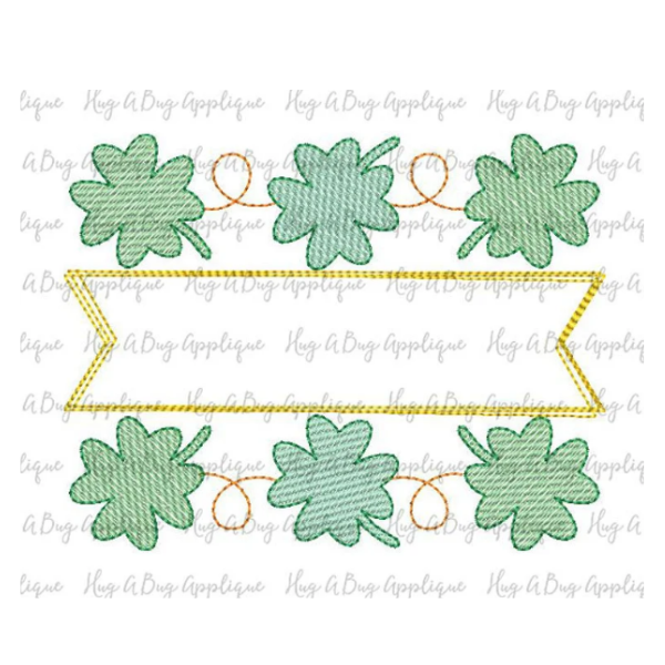 - SAMPLE SALE- Sketch Clover Banner Design