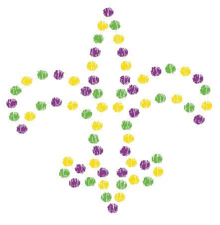 - SAMPLE SALE- Sketch Dot Fleur De Lis Design