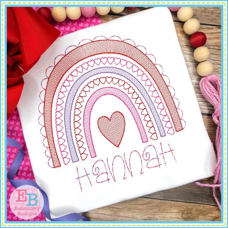 - SAMPLE SALE- Sketch Rainbow Love Design