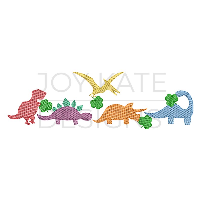 - SAMPLE SALE- Sketch Clover Dinosaurs Design