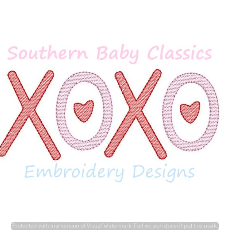 - SAMPLE SALE- Sketch XoXo with Hearts Design