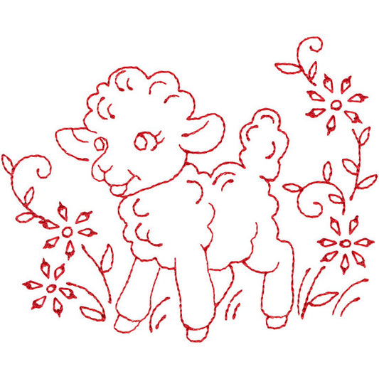 - SAMPLE SALE- Sketch Lamb Stitch Design