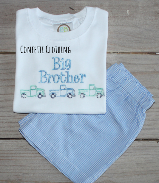 Sketch Boys Big Brother & Trucks Shirt & Matching Bottoms