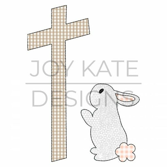 - SAMPLE SALE- Applique Bunny & Cross Design