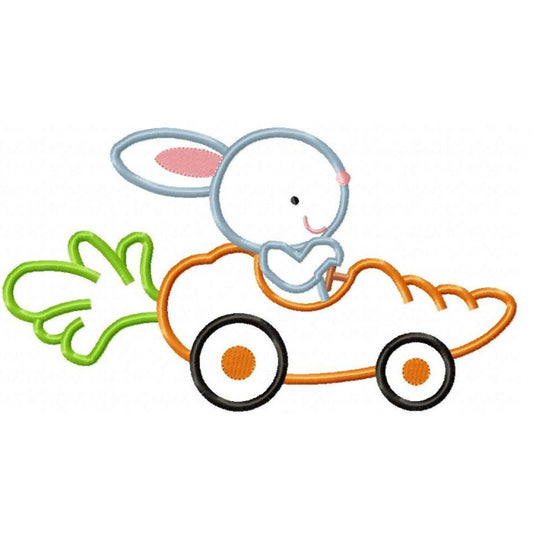 - SAMPLE SALE- Sketch Bunny in Carrot Car Design