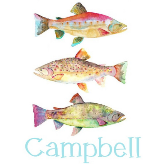Printed Fish Trio Design
