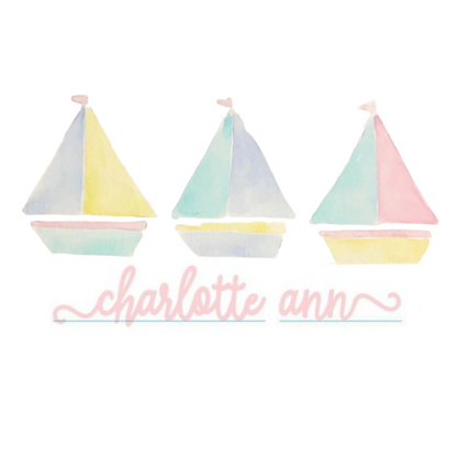 Printed Pastel Boat Trio Design