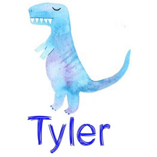 Printed Blue T - Rex Design