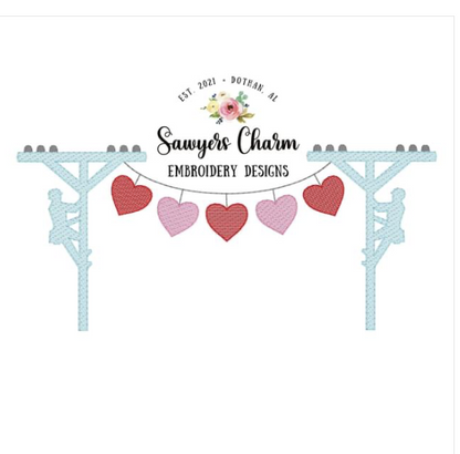 - SAMPLE SALE- Sketch Lineman Love Design