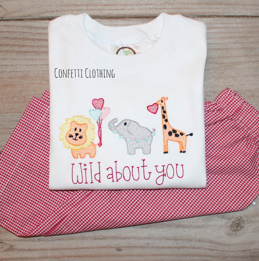 Sketch Boys Wild About You Animals Shirt & Matching Bottoms