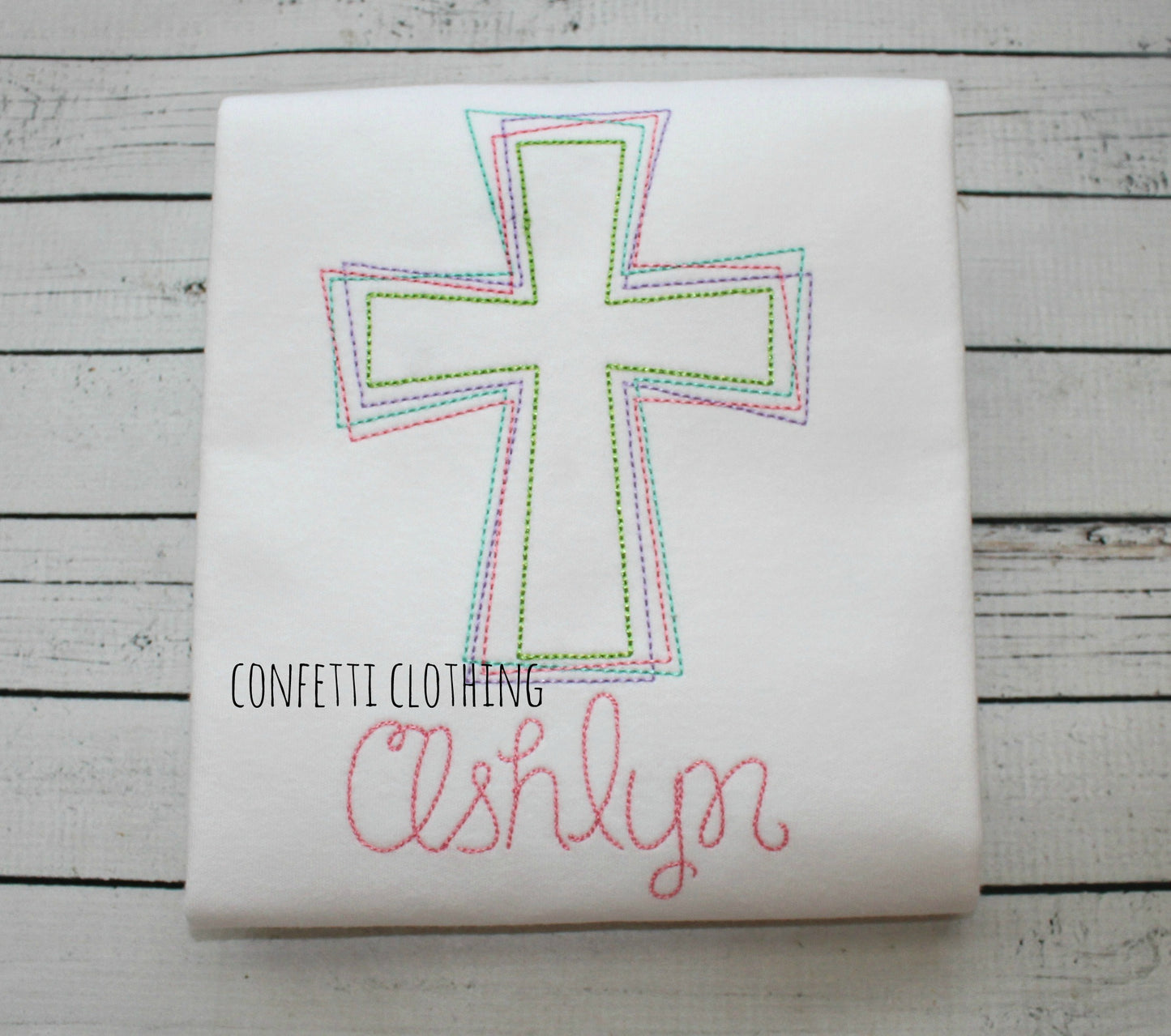 Sketch Girls Outline Cross Design