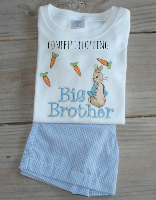 Sketch Boys Big Brother & Rabbit Shirt & Matching Bottoms