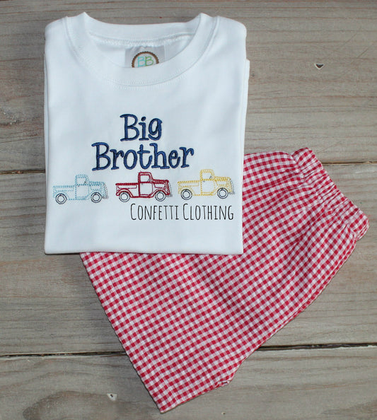 Sketch Boys Big Brother & Truck Shirt & Matching Bottoms