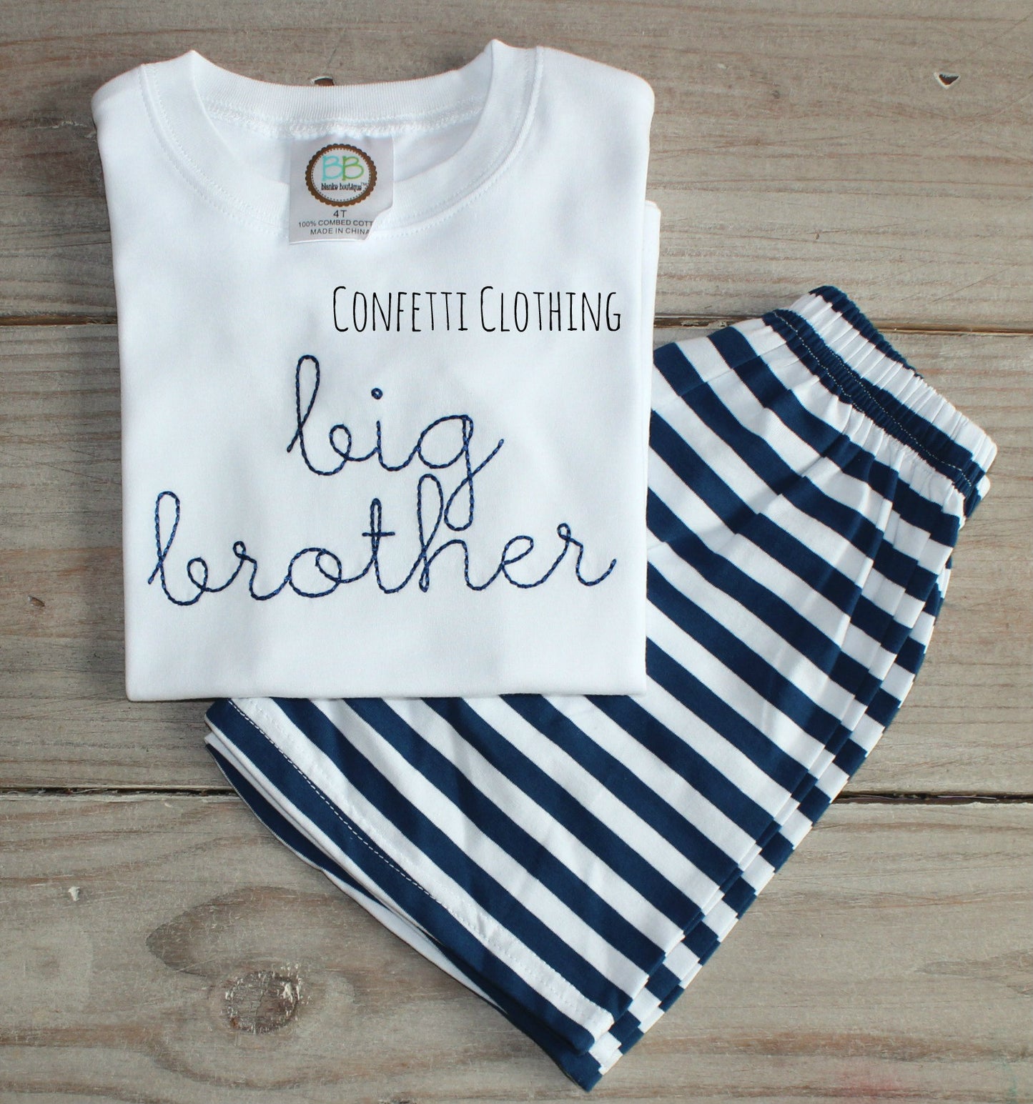 Sketch Boys Big Brother Sibling Shirt & Matching Bottoms