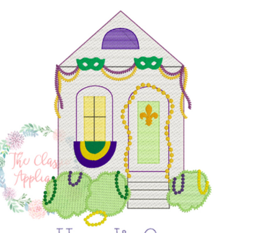 - SAMPLE SALE- Sketch Mardi Gras House Design