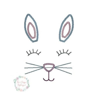 - SAMPLE SALE- Applique Bunny Face Design