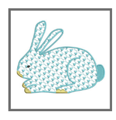 - SAMPLE SALE- Sketch Sitting Bunny Design