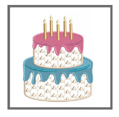 - SAMPLE SALE- Sketch Birthday Cake Design